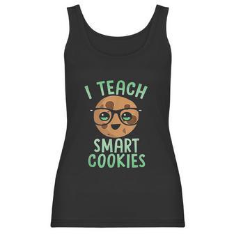 Teacher I Teach Smart Cookies Cute Emoji Glasses Women Tank Top | Favorety