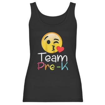 Team Prek Teacher Emoji Hearts Love Back To School Women Tank Top | Favorety CA