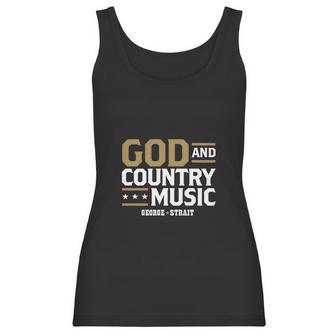 Teehappy God And Country Music George Strait Women Tank Top | Favorety