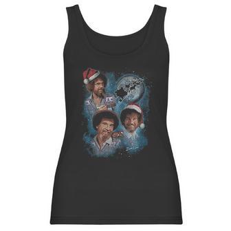 Teelocity 3 Bob Ross Moon Christmas Graphic Women Tank Top | Favorety CA