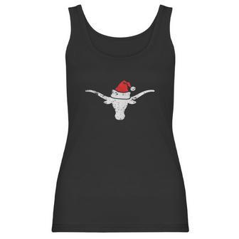 Texas Longhorn Christmas Distressed Shir Women Tank Top | Favorety UK