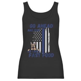 Thin Blue Line Flag K-9 German Shepherd Police Dog Men Women Women Tank Top | Favorety DE