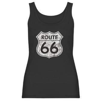 Historic Route 66 Vintage Distressed Style Men Women T-Shirt Graphic Print Casual Unisex Tee Women Tank Top | Favorety