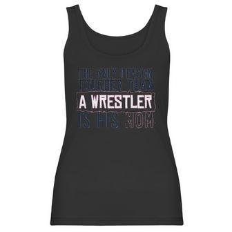 Tougher Than A Wrestler Mom Wrestling S By Chalktalk Sports Women Tank Top | Favorety AU