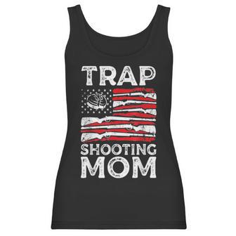 Trap Shooting Mom Gun Rights American Flag Mothers Day Women Tank Top | Favorety UK