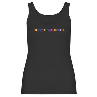 Treat People With Kindness Rainbow Flag Women Tank Top | Favorety DE