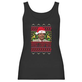 Ugly Nick Saban Merry Christmas From Saint Nick Women Tank Top | Favorety DE