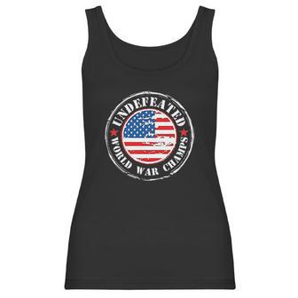 Undefeated World Champ Graphic Novelty Sarcastic Women Tank Top | Favorety