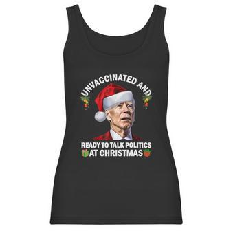 Unvaccinated And Ready To Talk Politics At Christmas Biden Women Tank Top | Favorety UK