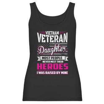 Vietnam Veteran Daughter Cute Gift Raised By My Hero Graphic Design Printed Casual Daily Basic Women Tank Top | Favorety