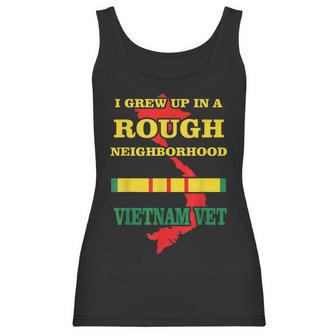 Vietnam Veteran - I Grew Up In A Rough Neighborhood Men Women T-Shirt Graphic Print Casual Unisex Tee Women Tank Top | Favorety CA