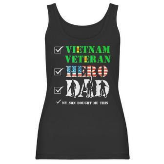 Vietnam Veteran Hero Dad Retired Military Papa Fathers Day Women Tank Top | Favorety AU