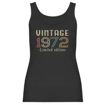 Womens Vintage 1972 50Th Birthday 50 Years Old Gift V-Neck Women Tank Top | Favorety