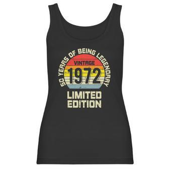 Vintage 1972 Limited Edition 50 Years Legendary Birthday Women Tank Top | Favorety