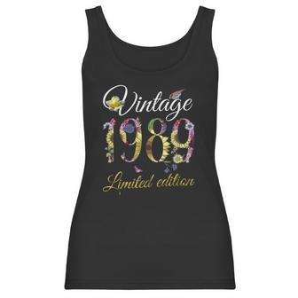 Vintage 1989 Tee 32 Years Old Sunflowers Floral 32Nd Birthday Women Tank Top | Favorety CA