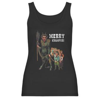 Vintage Krampus Creepy Christmas Holiday Merry Krampus Women Tank Top | Favorety AU