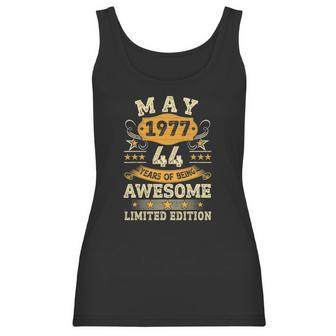 Vintage May 1977 44Th Birthday Men Women 44 Years Old Women Tank Top | Favorety UK