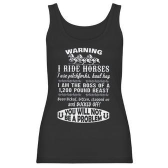 Warning I Ride Horses New Trend Women Tank Top | Favorety CA