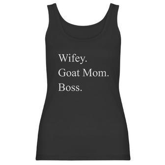 Wifey Goat Mom Boss Mothers Day Women Tank Top | Favorety UK