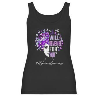 I Will Remember For You Alzheimer Awareness Womens Butterfly Women Tank Top | Favorety UK