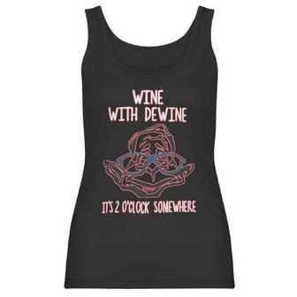 Wine With Dewine It Is 2 O Clock Somewhere Women Tank Top | Favorety DE