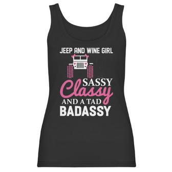 Wine Jeep And Wine Girl Sassy Classy Women Tank Top | Favorety