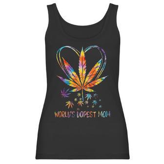 Worlds Dopest Mom Weed Leaf 420 Funny Mothers Day Women Tank Top | Favorety DE