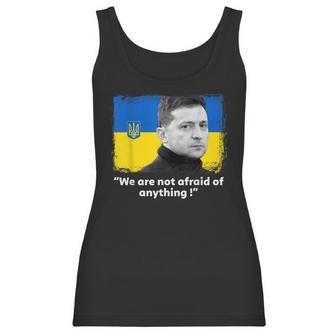 Zelensky Quote We Are Not Afraid Of Anything Support Ukraine Men Women T-Shirt Graphic Print Casual Unisex Tee Women Tank Top | Favorety AU