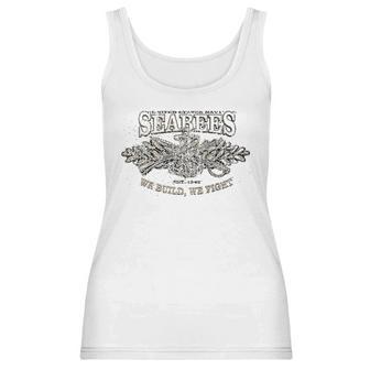 762 Design Usn Seabees Heather Military Green Women Tank Top | Favorety