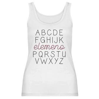 Abc Elemeno Teacher Letters Printed Funny Saying Inspirational Women Tank Top | Favorety UK