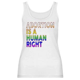 Abortion Is A Human Right Gay Pride Rainbow Flag Pride Women Tank Top | Favorety UK