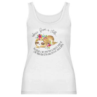 Advice From A Sloth Graphic Women Tank Top | Favorety DE