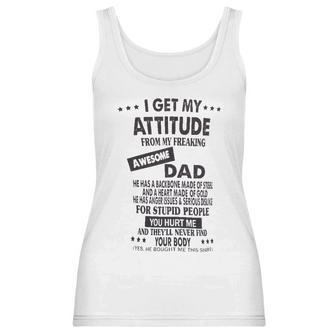 I Get My Attitude From Awesome Dad Impression 2022 Gift Women Tank Top | Favorety CA