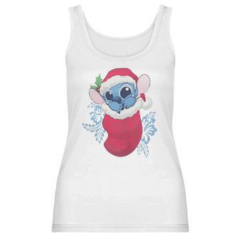 Baby Stitch In Christmas Stocking Women Tank Top | Favorety DE