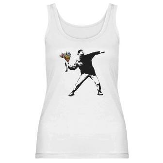 Banksy - Rage Flower Thrower Women Tank Top | Favorety CA