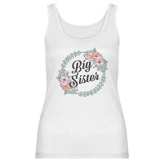 Big Sister With Flower Circle Infant Creeper Women Tank Top | Favorety AU