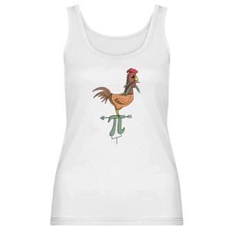 Chicken Pot Pi Marijuana Cannabis Pie Funny Math Pun Women Tank Top | Favorety UK