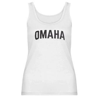 Classic Retro City Grey Style Nebraska Ne Council Bluffs Midwest Men Women Women Tank Top | Favorety