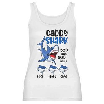 Daddy Shark Family Name Best Christmas Gifts For Dad Women Tank Top | Favorety DE