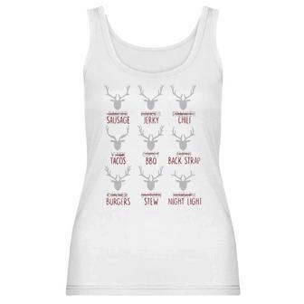 Deer Dasher Sausage Dancer Jerky Prancer Chili Tacos Christmas Shirt Women Tank Top | Favorety CA