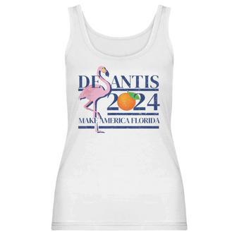 Desantis 2024 Make America Florida Flamingo Election V6 Women Tank Top | Favorety DE