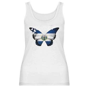 El Salvador Flag Salvadoran Flag Butterfly Women Tank Top | Favorety AU