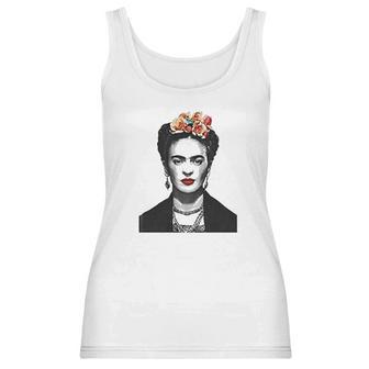 Frida Kahlo With Flowers Poster Artwork Women Tank Top | Favorety AU