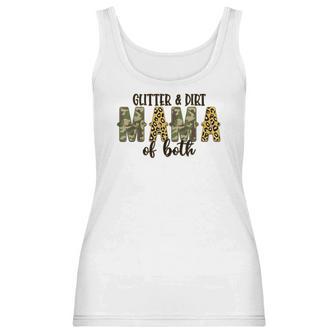 Glitter And Dirt Mom Of Both Leopard And Camo Mama Of Both Women Tank Top | Favorety