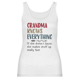 Grandma Knows Everything Womens Funny Grandma Women Tank Top | Favorety UK