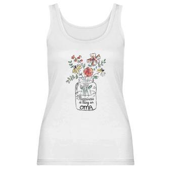 Happiness Is Being Oma Life Flower Artgrandma Women Tank Top | Favorety UK