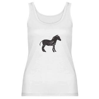 Horse Stallion Or Young Colt Vintage Distressed Women Tank Top | Favorety