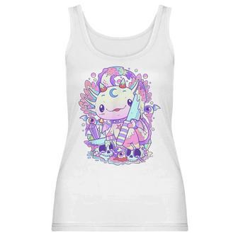 Kawaii Pastel Goth Cute And Creepy Axolotl Knife V2 Men Women T-Shirt Graphic Print Casual Unisex Tee Women Tank Top | Favorety AU