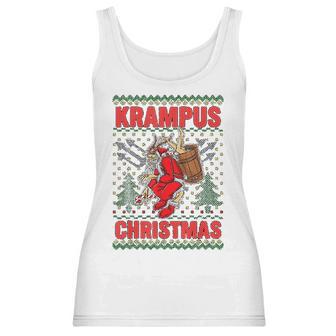 Krampus Christmas Ugly Pattern Gift Women Tank Top | Favorety AU