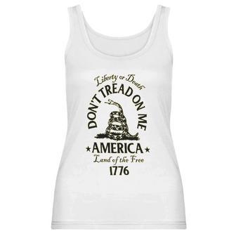 Liberty Or Death Don’T Tread On Me Ladies Womens Women Tank Top | Favorety AU